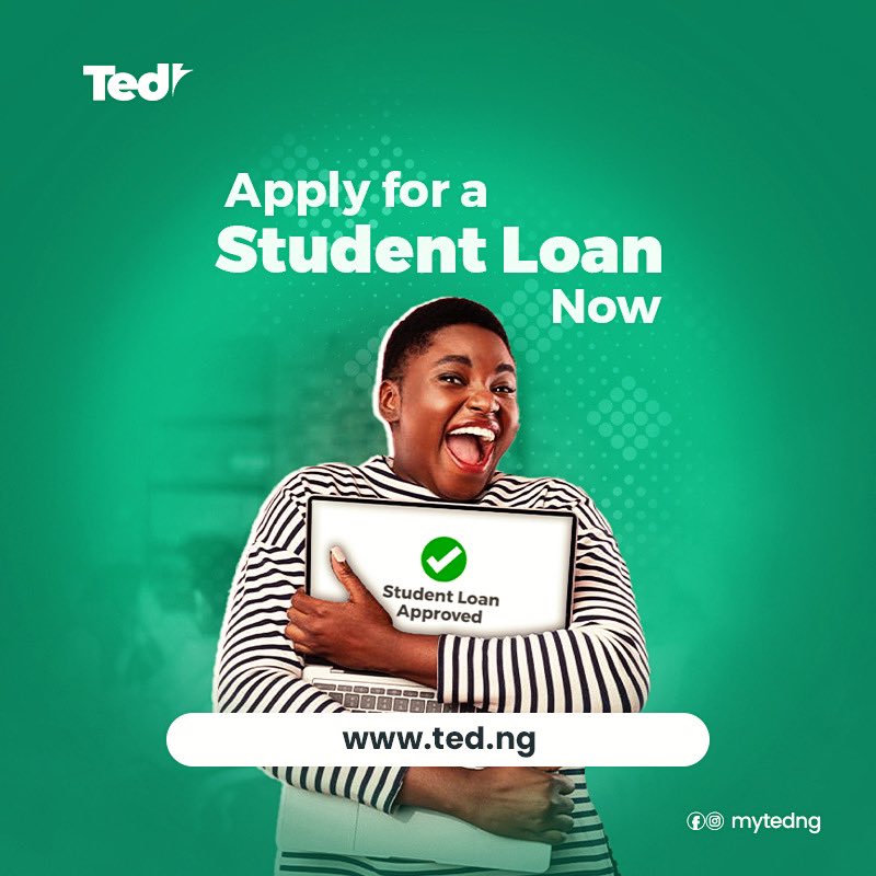 mytedng's tweet photo. Bridging the education gap in Nigeria!
Our student loans support dreams and aspirations.
Apply now at https://t.co/U822pk8e5A and unlock your academic potential. π
#Ted #TedStudentLoans #EducationForAll https://t.co/Y6aWebgIPb