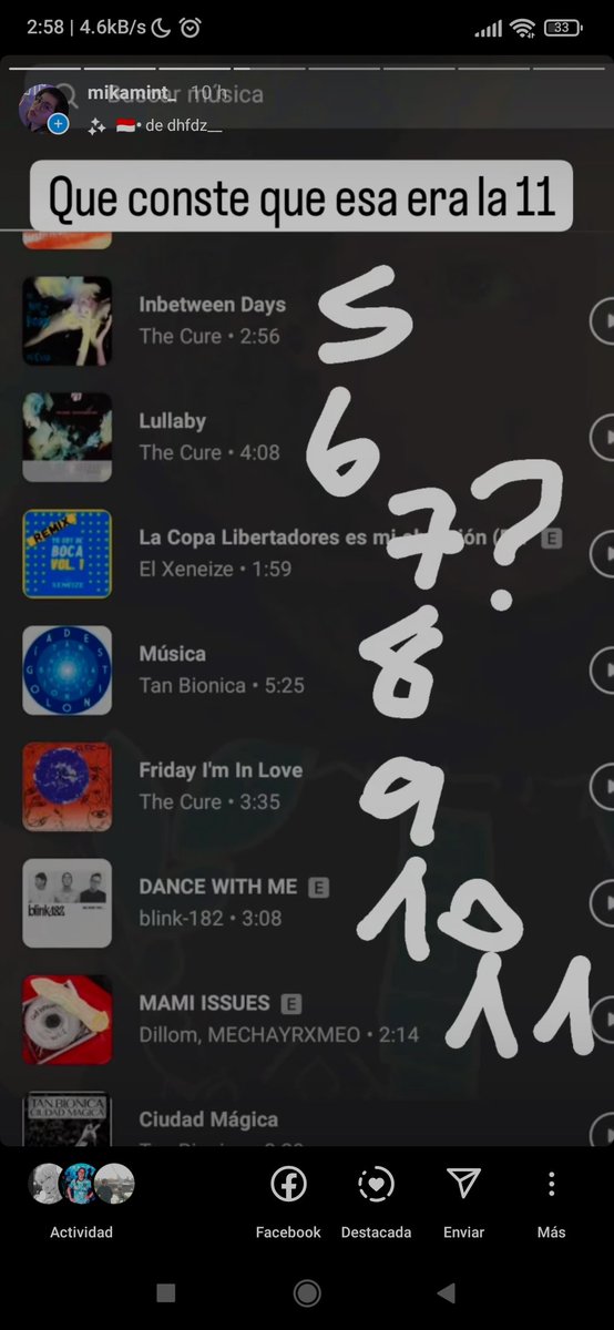 mikamint_'s tweet photo. Coincidencia que la canción n°7 sea del xeneise? https://t.co/N7DYWKJ0a4