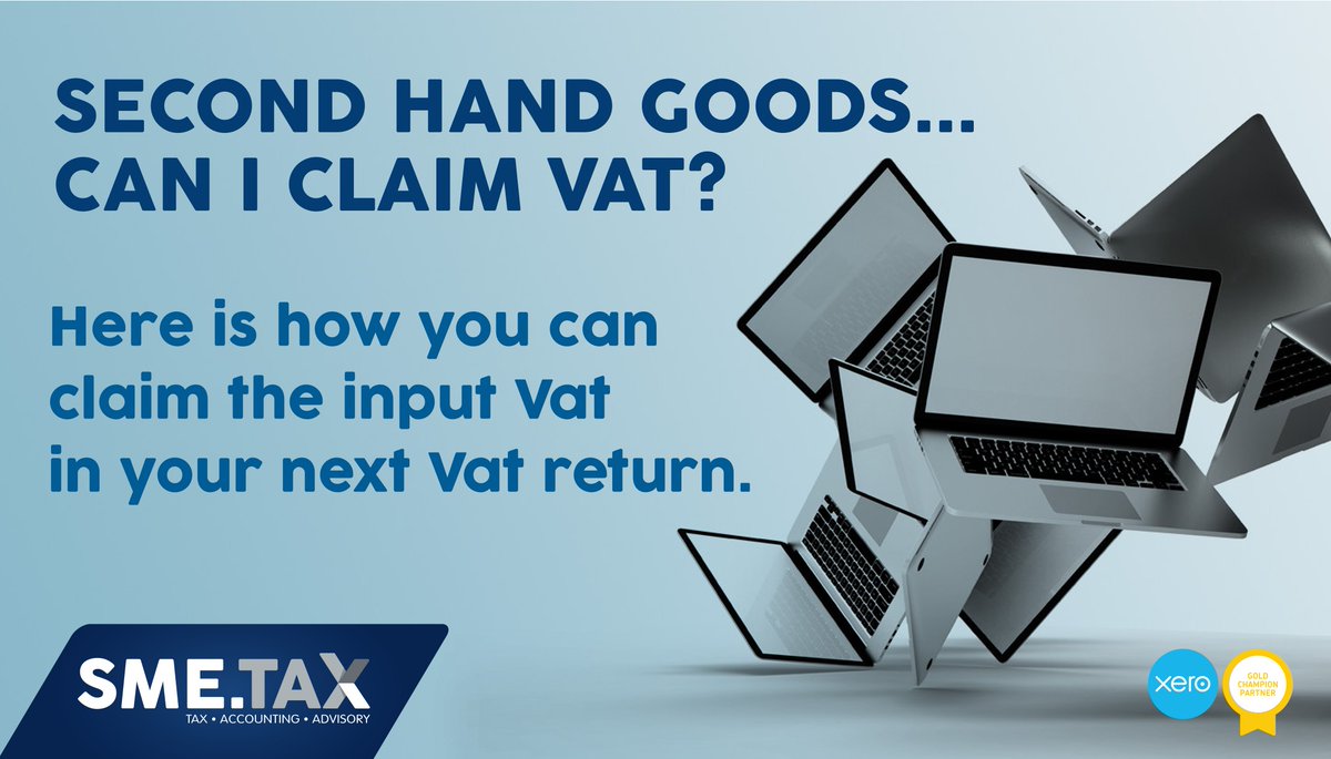 sme_tax's tweet photo. SME_Advice - 🌟 Turning Second-Hand into First-Savings! 💸 Learn how to legally claim VAT on pre-loved items and maximize your tax benefits >https://t.co/R2CZoT2iNB. #VATExplained #MoneyMatters #RugbyWorldCup https://t.co/mOXFfpux2B