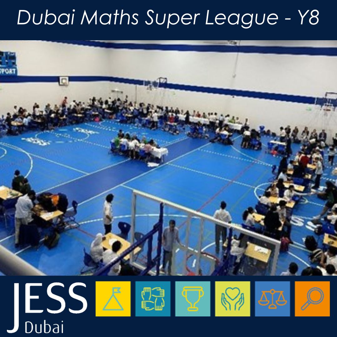 JESSDubai's tweet photo. JESS hosted the first round of the Dubai Maths Super League for Year 8.
We welcomed over 50 teams from across Dubai which resulted in 216
students competing to solve a series of Mathematical challenges. Well
done to the students who represented JESS.

#JESSMaths #DMSL https://t.co/utQ1xcgYHh