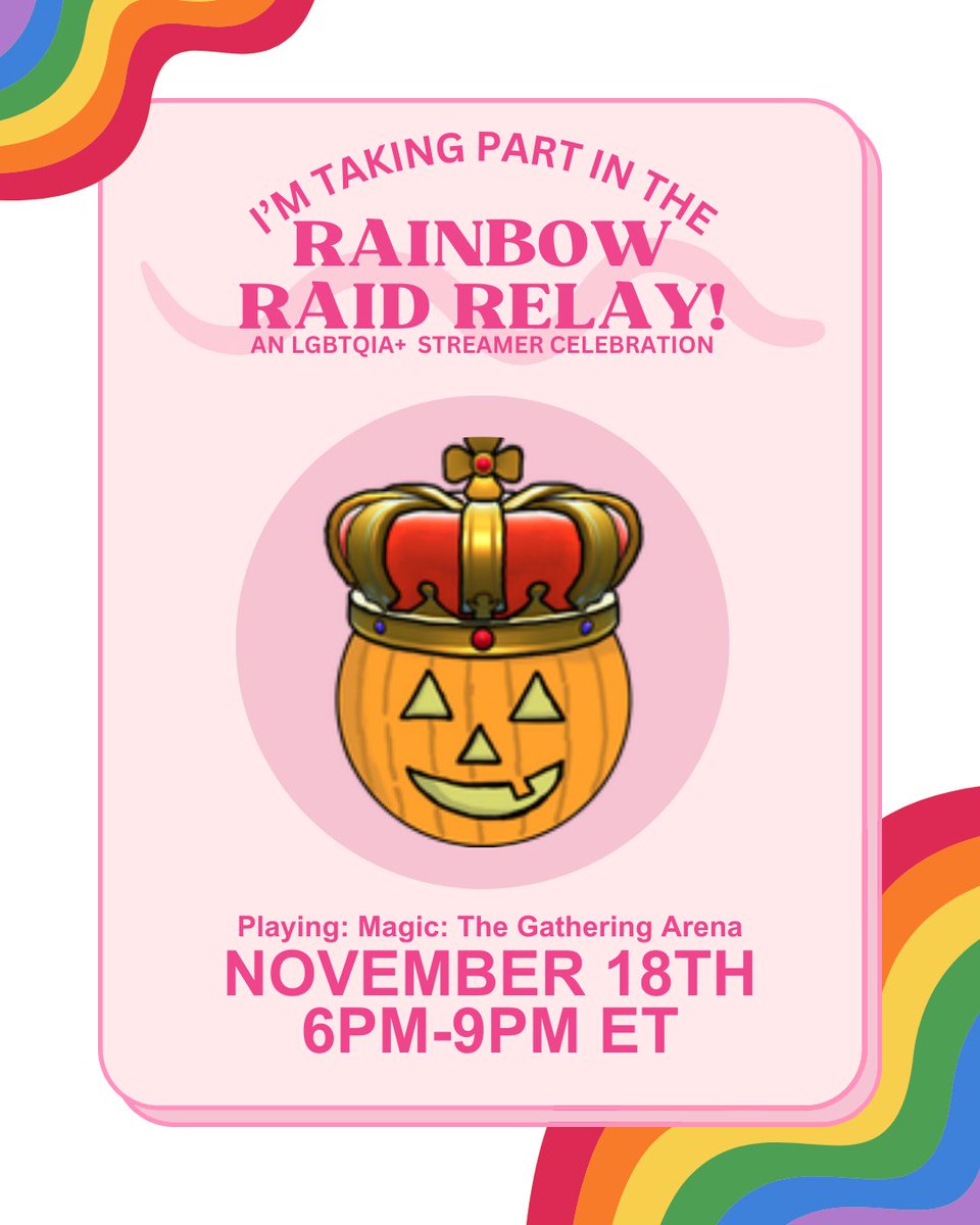 Excited to be a part of this relay! Be sure to check out all the other awesome streamers who are joining in the fun!