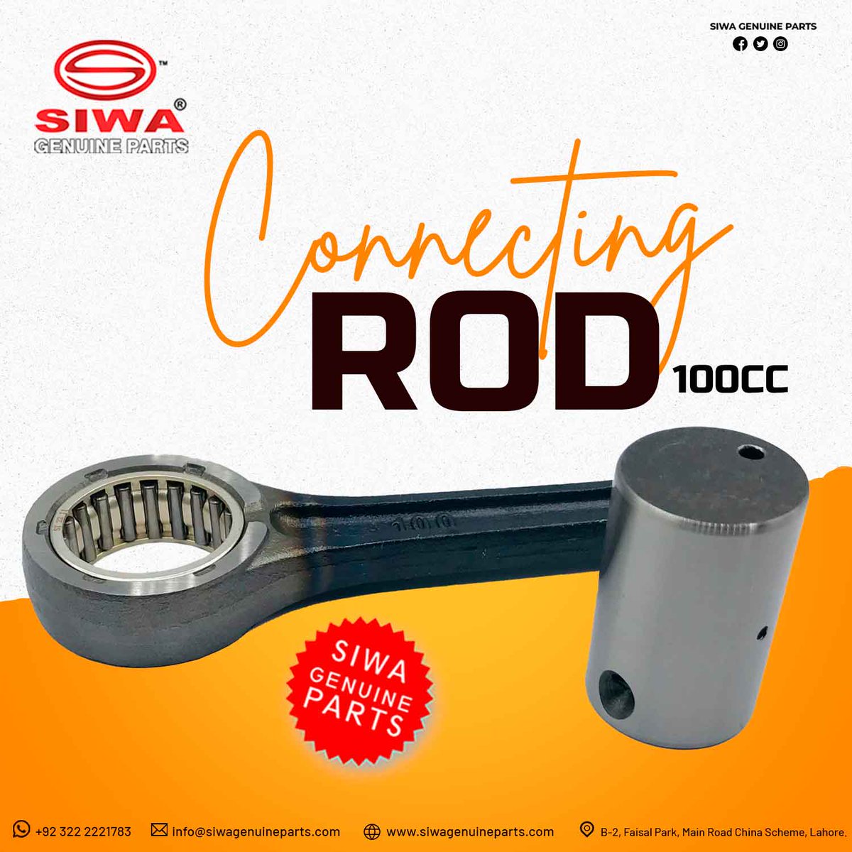 SIWA24062823's tweet photo. Connecting Rod 100CC
#parts #GenuineParts #siwa #relaibal #industry #No1 #autoparts #bestquality #rikshawparts #200cc #StandWithKashmir #twothousandtwentytwo #technology #vehicle #engineering #Pakistan #performance https://t.co/fBobOSHEUY