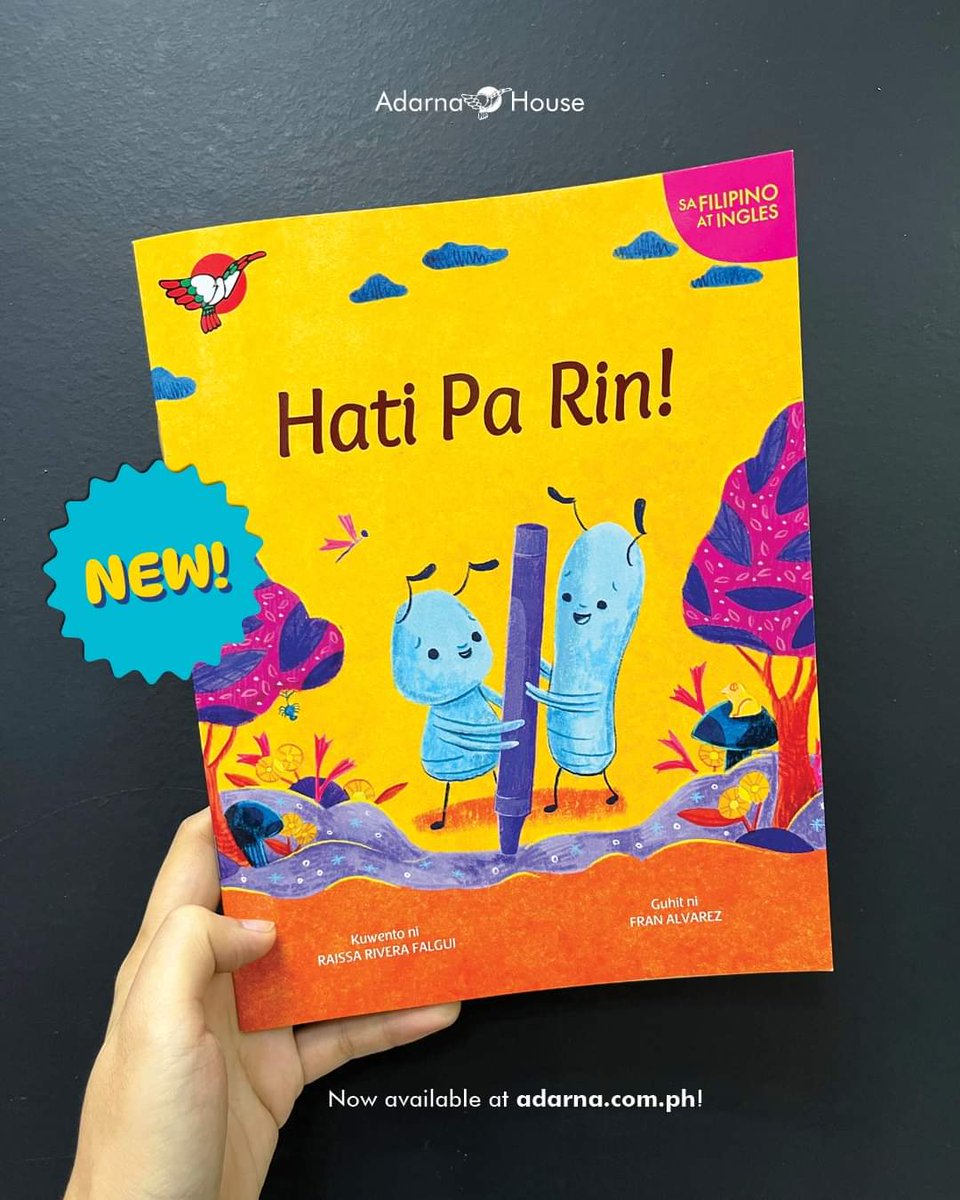 Fran Alvarez (@nobeesnohoney) on Twitter photo NEW BOOK! 🖍 From our fave magkapatid from Hating Kapatid comes Hati Pa Rin! 😃🫶 Paano ba paghatian ng mga bagay na di pwedeng hatiin? 🤔
Written by Raissa Rivera Falgui <a href="/RiverFalgui/">Raissa Rivera Falgui</a>, illus by me, published by <a href="/AdarnaHouse/">Adarna House</a>
Yey ☀️ NEW BOOK! 🖍 From our fave magkapatid from Hating Kapatid comes Hati Pa Rin! 😃🫶 Paano ba paghatian ng mga bagay na di pwedeng hatiin? 🤔
Written by Raissa Rivera Falgui <a href="/RiverFalgui/">Raissa Rivera Falgui</a>, illus by me, published by <a href="/AdarnaHouse/">Adarna House</a>
Yey ☀️