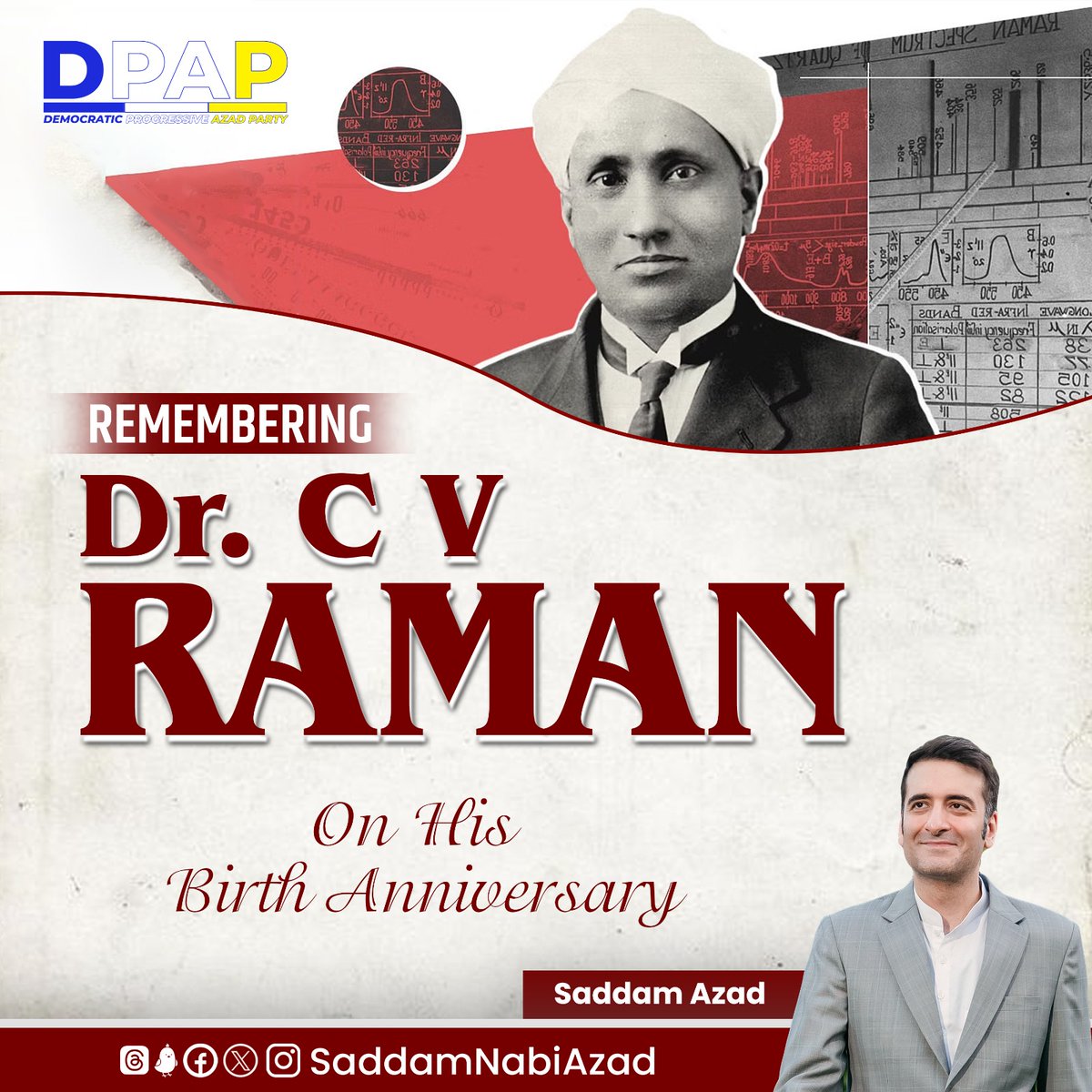 Honoring the legacy of Dr. C V Raman on his birth anniversary. His work in #physics, notably the discovery of the #RamanEffect, earned him the #NobelPrize and forever changed the landscape of #scientific understanding. His dedication to scientific excellence has inspired…