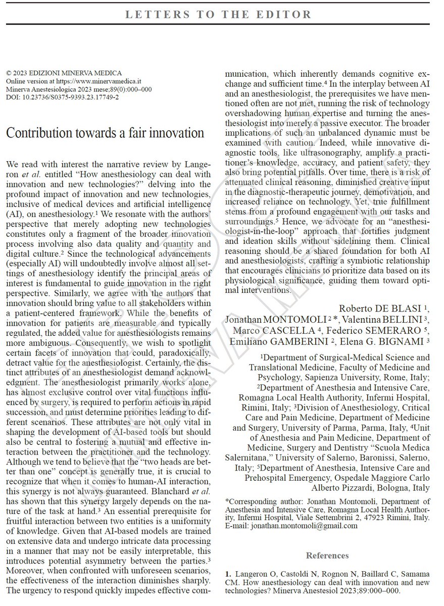 ElenaG_Bignami's tweet image. Contribution towards a fair innovation pubmed.ncbi.nlm.nih.gov/37930105/ 
@agata_team 
@ValeBelliniMD,@cascellaus, @ffsemeraro,@JMontomoli 
#artificialintelligence
#hybridmodel
#ParmAI