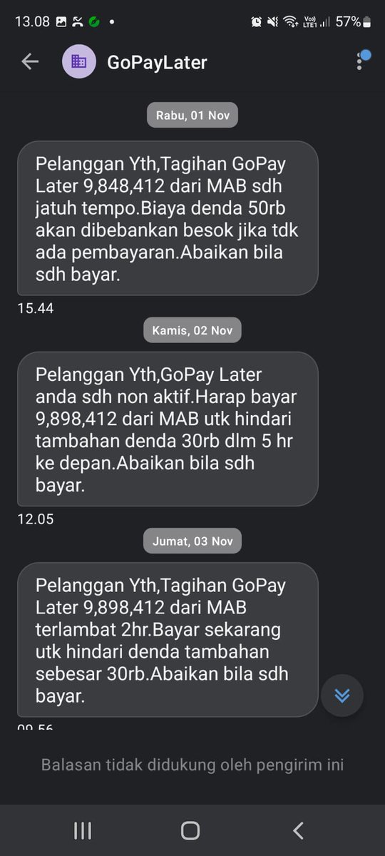 Dear <a href="/gojekindonesia/">Gojek Indonesia</a> apa benar sms seperti ini dari pihak gojek? Jika iya sangat aneh sekali mengingat ibu saya sangat gaptek dan tidak pernah mengaktifkan layanan paylater