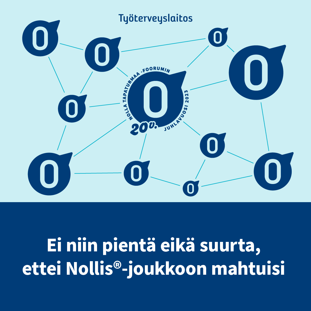 .@NollaTapaturmaa-foorumi on aivan kaikenkokoisia työpaikkoja varten. Saat verkostosta apua ja ideoita työturvallisuuden ja työhyvinvoinnin edistämiseen. Hae jäseneksi nyt – loppuvuosi on maksuton! #työturvallisuus #työhyvinvointi Tutustu 🔎 ttl.fi/nollis