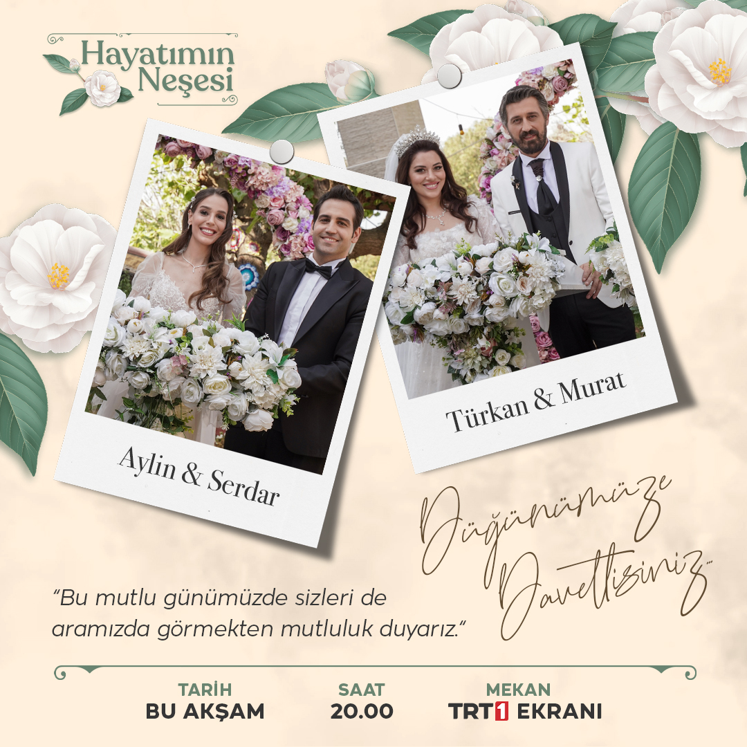 Bu özel günümüzde sizleri de aramızda görmekten mutluluk duyarız. 💌✨

#HayatımınNeşesi final bölümü ile bugün saat 20.00'de TRT 1'de! 🎬

<a href="/hayatiminesesi/">Hayatımın Neşesi</a>