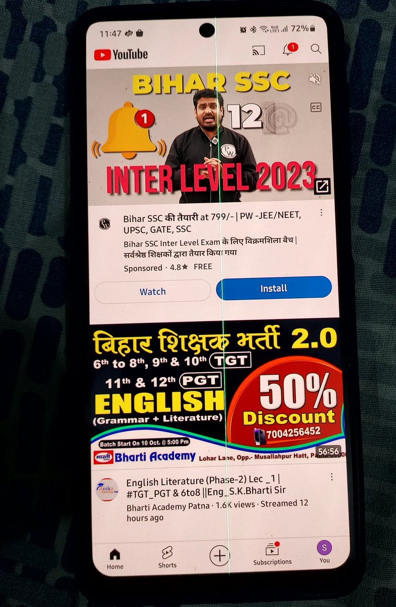 Ankur_7mahi's tweet image. I have just installed a new software update on my Samsung Galaxy M52 5G and suddenly green line started appearing on the display. There is no physical damage in my mobile which is verified by Samsung service center.  @SamsungIndia @SamsungMobile please look into matter and solve.