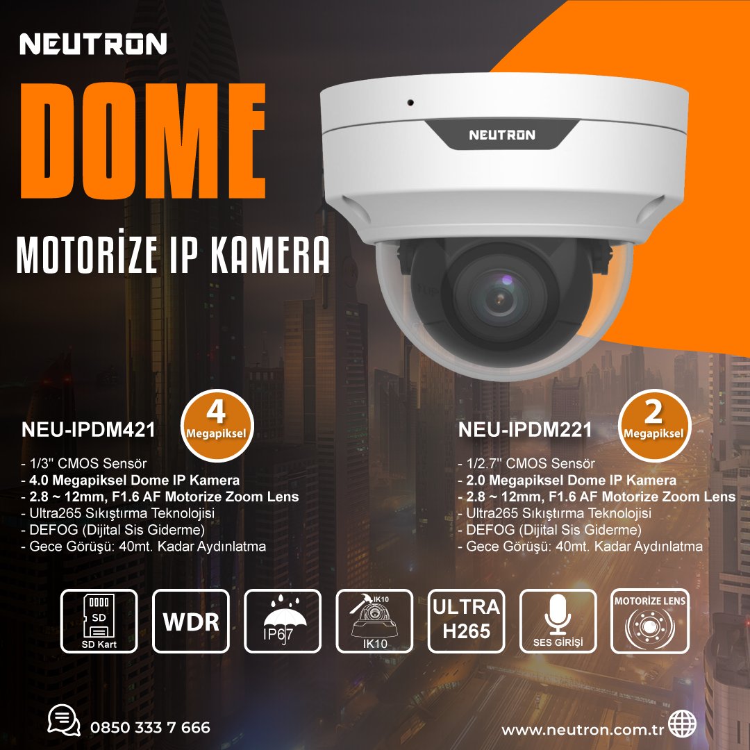 Neutrontekno's tweet photo. MOTORİZE DOME IP KAMERA Fiyat ve Sorularınız İçin Satış Uzmanlarımızla İletişime Geçebilirsiniz.
📞0850 333 7 666 #güvenlik #ipkamera #ipcamera #securitysystems #güvenlikkamerası #securitycamera #güvenliksistemleri #ip #ahd #ahdkamera #ahdcameras #security #securitycamera https://t.co/jYwhi0hI1Y