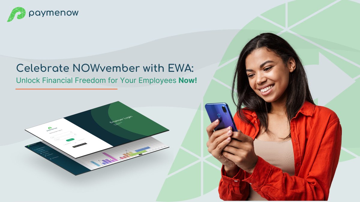 PaymenowGroup's tweet image. Boost your employees' financial well-being this #NOWvember with EWA (Earned Wage Access)! 

Learn more NOW: paymenow.app

#BoostYourTeam #FinancialWellBeing #EWA #Paymenow