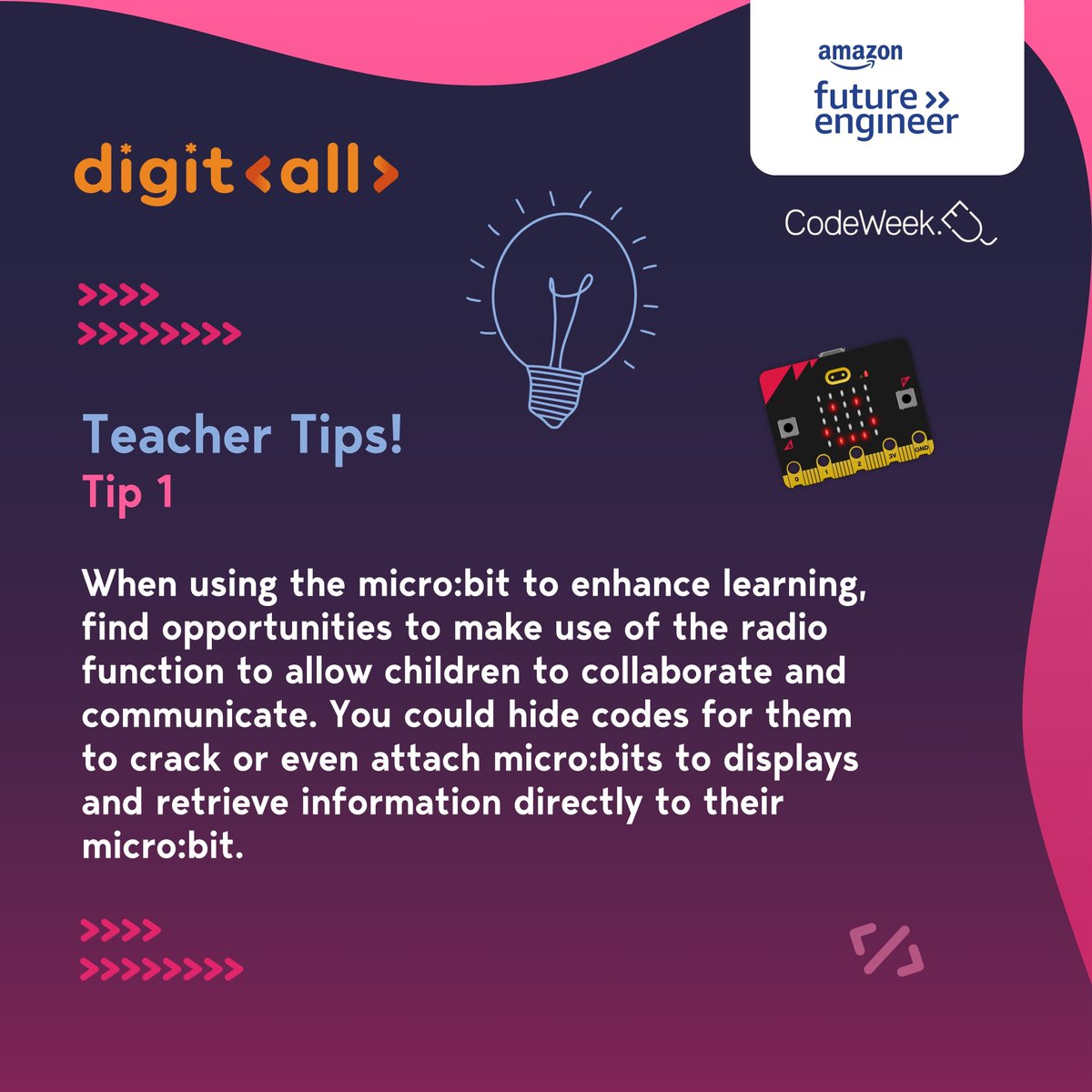 digitallcharity's tweet image. Welcome to 'Teacher Tips Tuesday! 📚🍎🧑💻
Join us every week for a new tip on teaching coding and how to engage your students in computing.
Let's inspire the next generation of coders together! 🌟
#TeacherTipsTuesday #EducationEmpowerment #CodingEducation