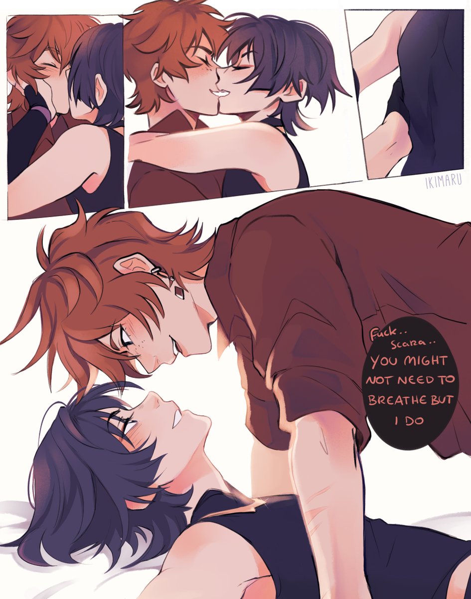 ikimaruart's tweet photo. was thinking about how Scara doesn't need to breathe so here's th i s #chiscara https://t.co/gYEcv91lnN
