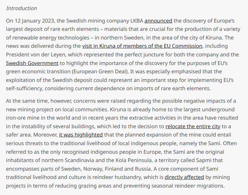 📣 Read our latest blog post on the intersection of the extractive industry, indigenous rights, and the Sami people of Sweden by Carlo Mazzoleni. cambridge.org/core/blog/2023… @LRoordaLaw @ARamasastry #IndigenousRights #RareEarthElements #Sweden #SamiPeople