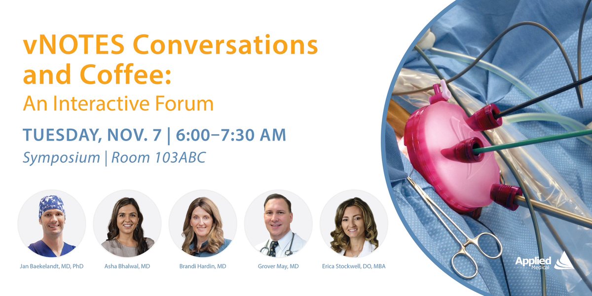 The best part of waking up in the morning is ☕️ and #vNOTES Conversations! Join our interactive symposium tomorrow morning at 6 AM with an all-star surgeon panel ft. Drs. Jan Baekelandt, <a href="/AshaBhalwal/">Asha Bhalwal,MD</a>, Brandi Hardin, Grover May and Erica Stockwell. #AAGL23 <a href="/AAGL/">AAGL</a>