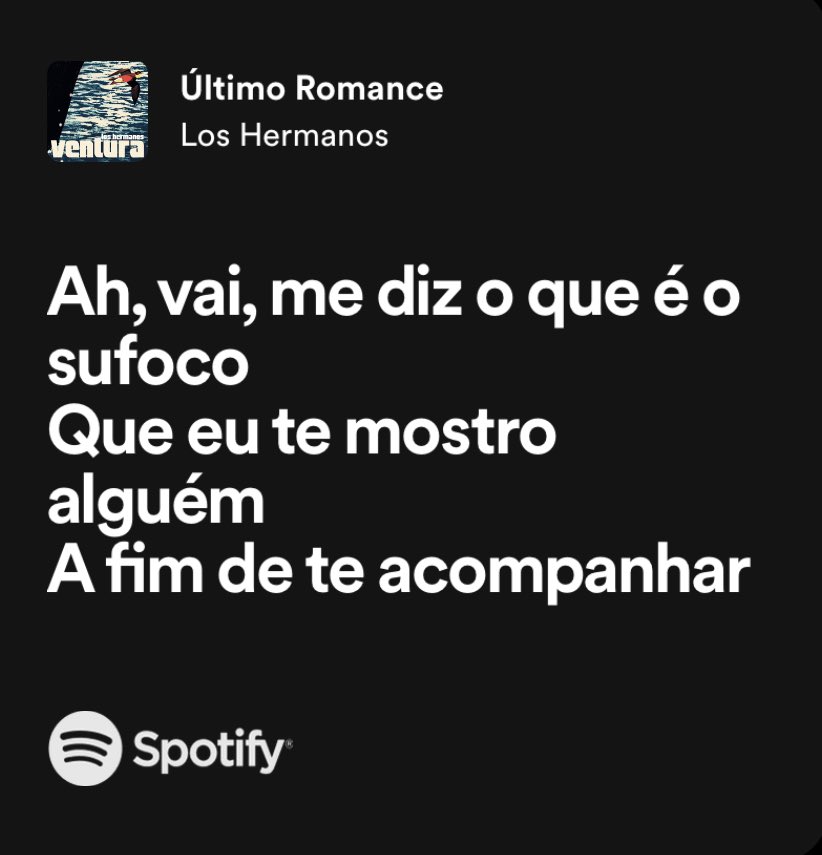 Los Hermanos - Último Romance (letra) 