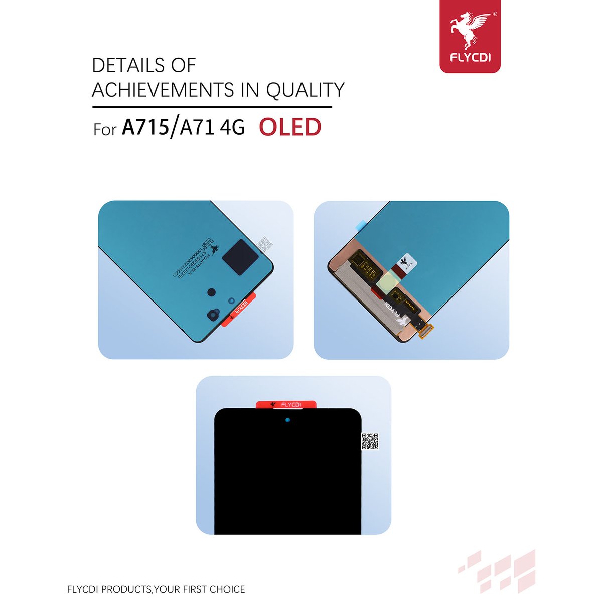 HFlycdi's tweet image. For A715/A714G OLED
✔ High brightness wide color gamut
✔ Full view
✔ Details of achievement in quality
#mobilelcd #phonescreen #mobilescreen #mobileaccessories #oledlcd #OLEDScreen #samsungscreen
🤝Whatsapp +86181 2791 0192