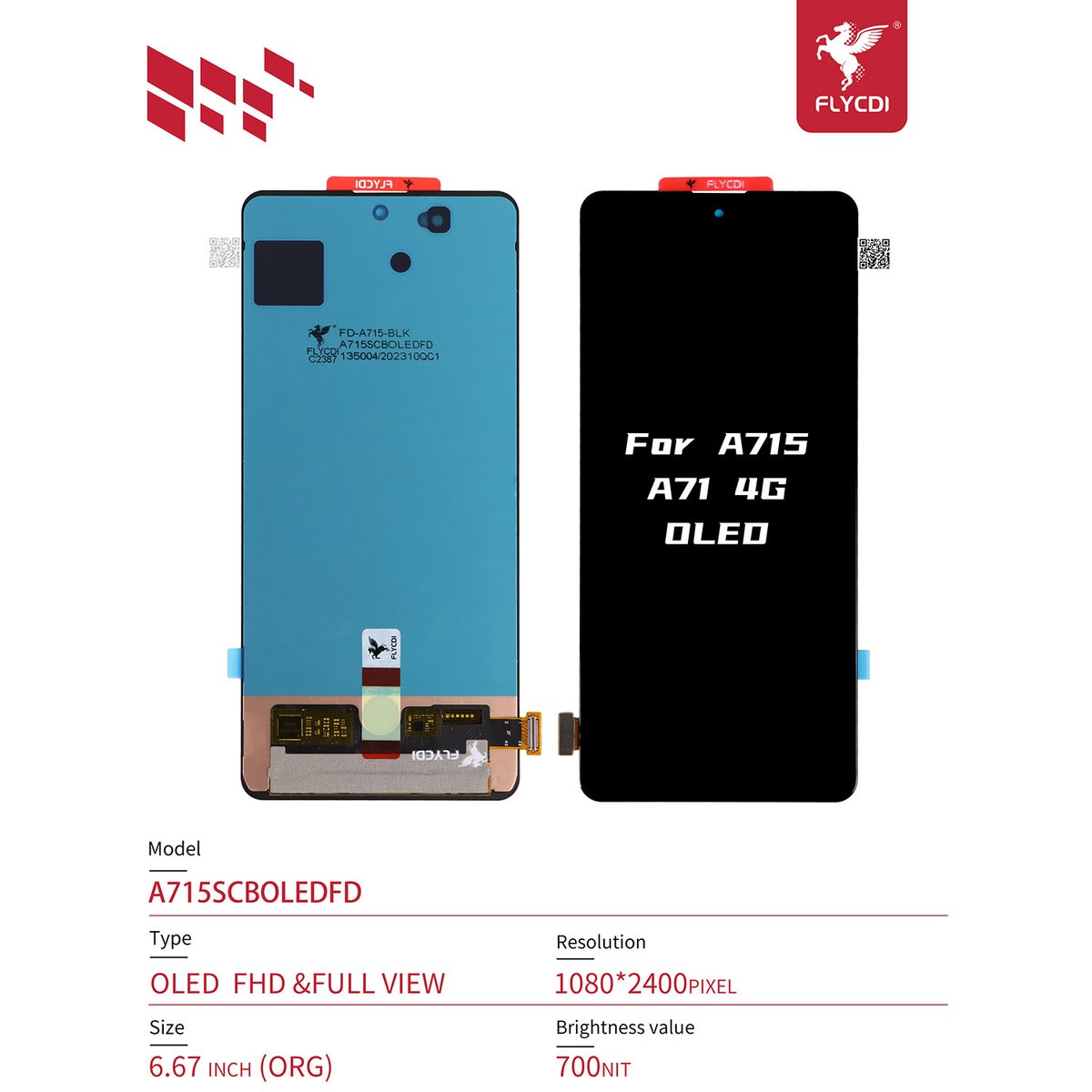 HFlycdi's tweet image. For A715/A714G OLED
✔ High brightness wide color gamut
✔ Full view
✔ Details of achievement in quality
#mobilelcd #phonescreen #mobilescreen #mobileaccessories #oledlcd #OLEDScreen #samsungscreen
🤝Whatsapp +86181 2791 0192