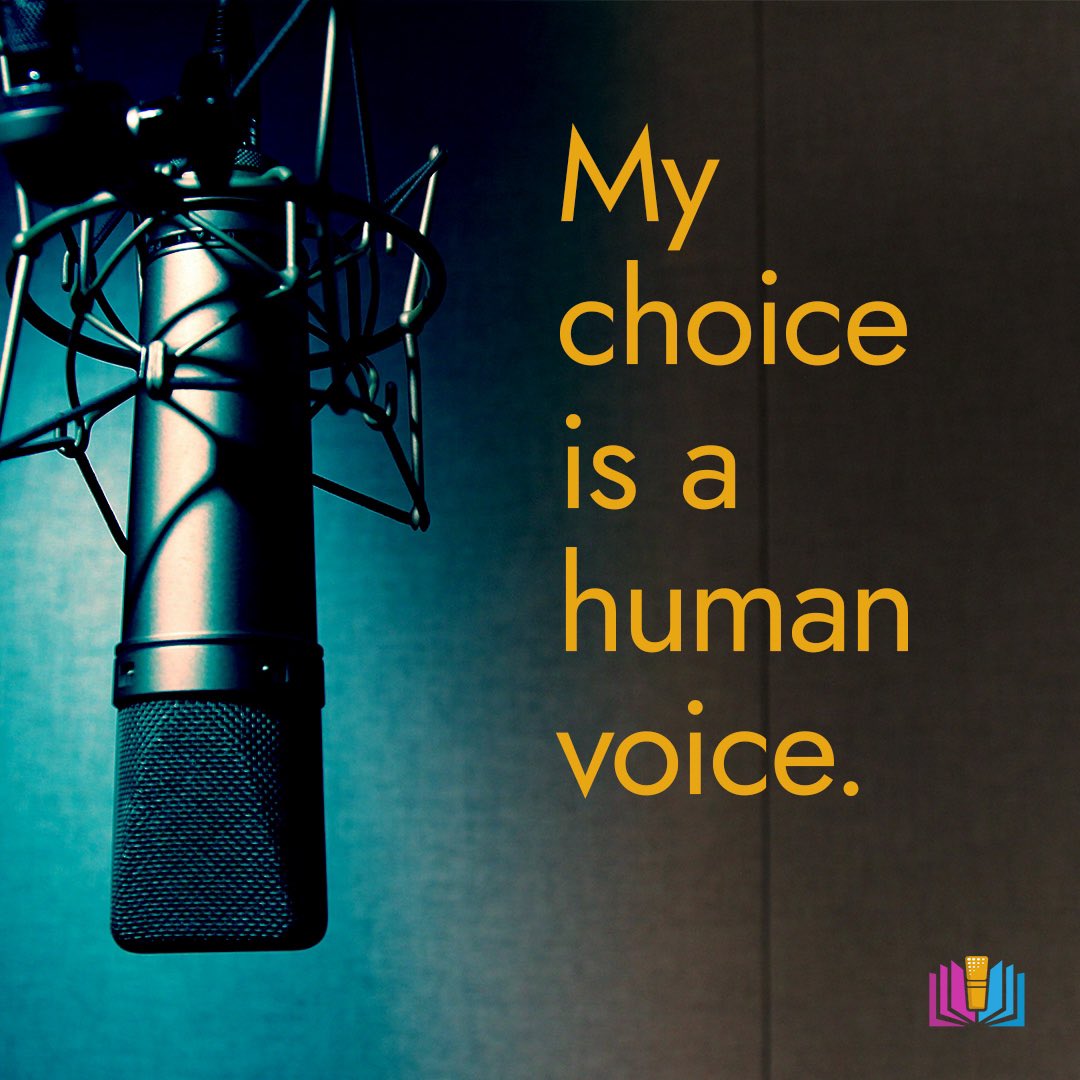Brian's Book Blog - Honest Audiobook Reviews (@brians_books) on Twitter photo Since it's still crazy to me that this is still a convo
I STAND WITH HUMAN NARRATORS.
I won't read an AI audiobook.
(image credit: <a href="/pronarrators/">PANA - The Professional Audiobook Narrators Assoc.</a>) Since it's still crazy to me that this is still a convo
I STAND WITH HUMAN NARRATORS.
I won't read an AI audiobook.
(image credit: <a href="/pronarrators/">PANA - The Professional Audiobook Narrators Assoc.</a>)