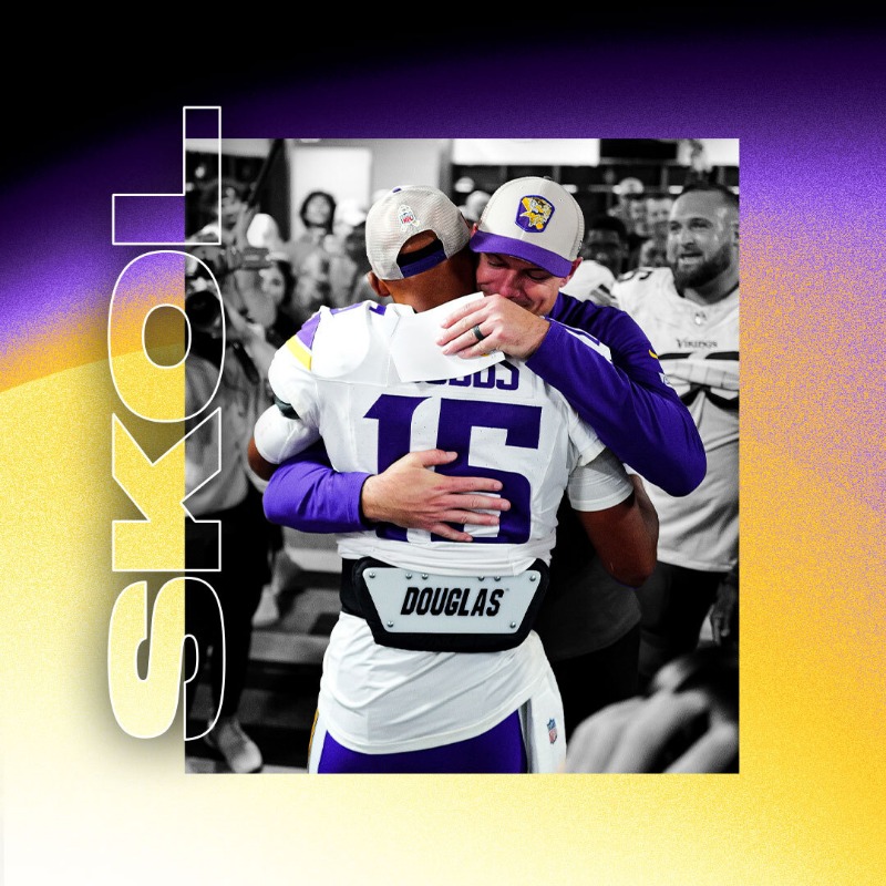 Vikings's tweet photo. A win we will certainly never forget.