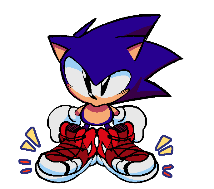 ソニック 「Sonic got new shoes! 」|Kirby-Popstarのイラスト