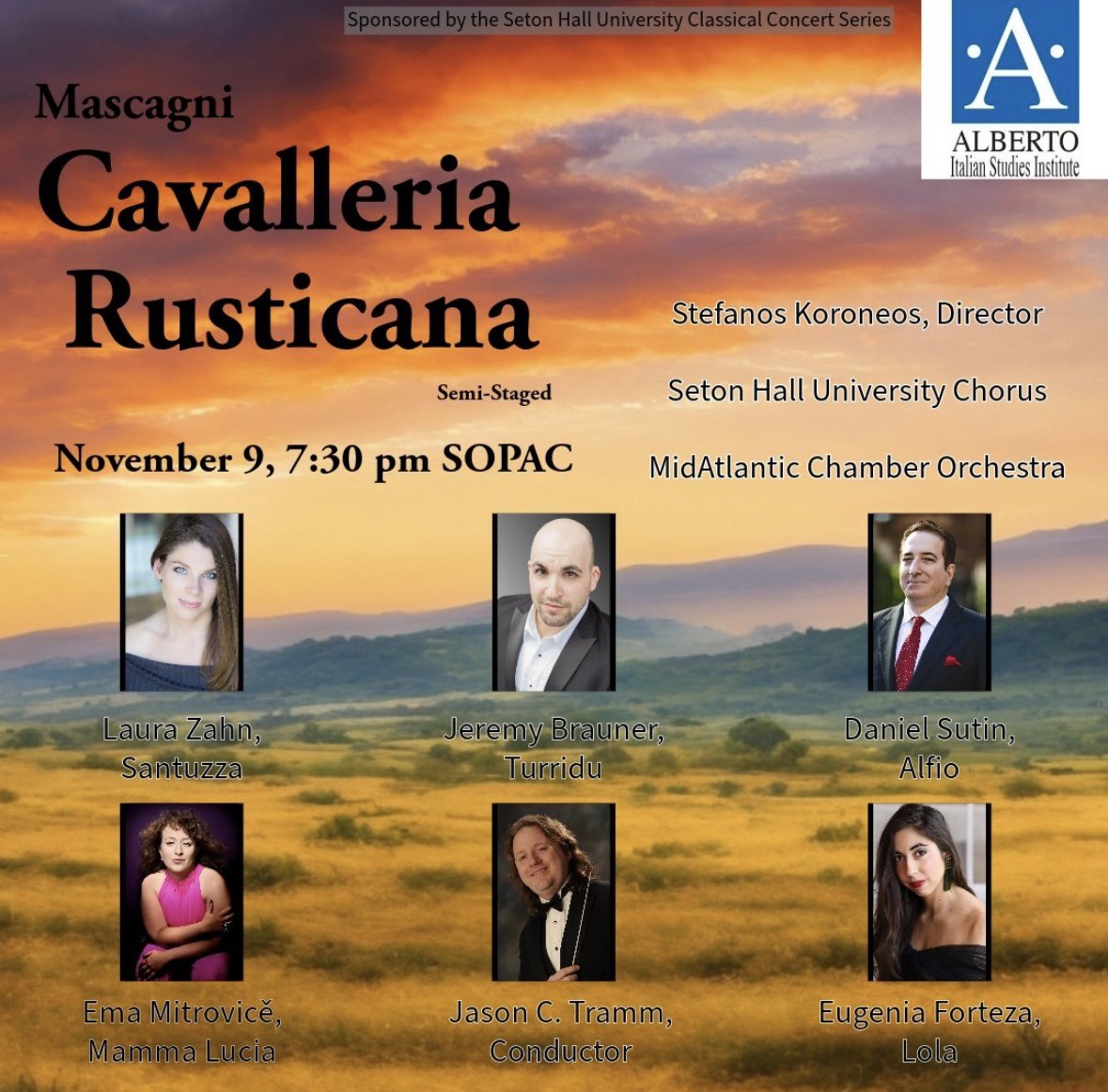 This Thursday at 7:30pm! Seton Hall University Classical Concert Series presents Cavalleria Rusticana by Pietro Mascagni 🎶🎼 #opera #orchestra #southorange #setonhall