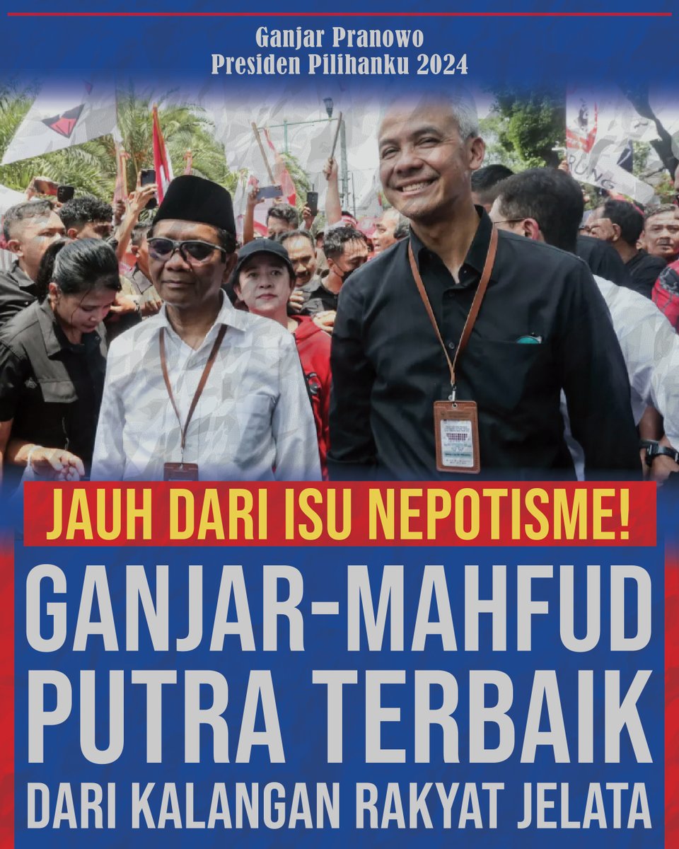 Jauh Dari Isu Nepotisme! Ganjar-Mahfud Putra Terbaik dari Kalangan Rakyat Jelata
Fuji
Scarlett
4 ARTISTS
Upnormal
Partai Socmed