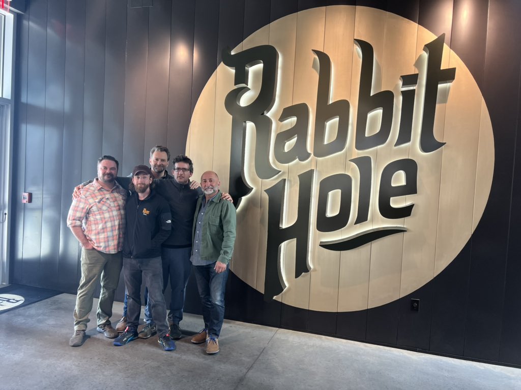 Day 4 with a morning visit to the exciting @RabbitHoleKY. Thanks to @kzrabbithole for his gracious, wide-reaching conversation on the art of bourbon and the creative home he’s built. So many delicious whiskeys to leap down the rabbit hole for 🐇 #rabbithole #distillery #bourbon