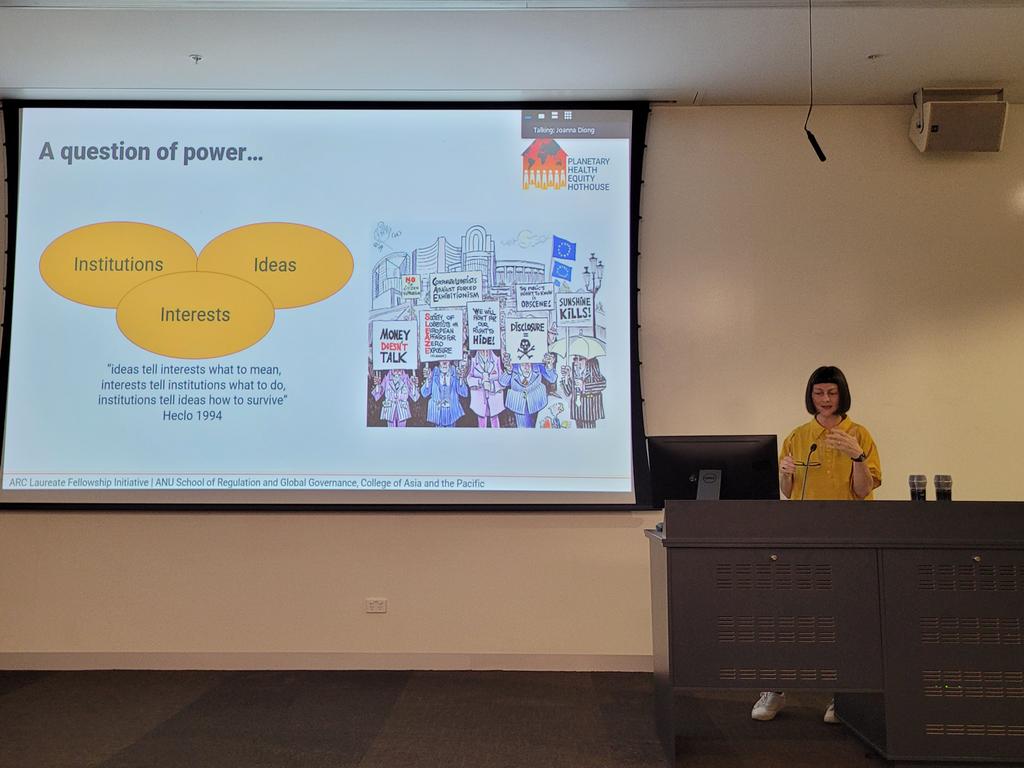 A very important lecture by @SharonFrielOz about power and planetary health equity at the Commercial Determinants of Health #CDoH Symposium @CPC_usyd @Sydney_Uni @Govern4Health @PHEHothouse