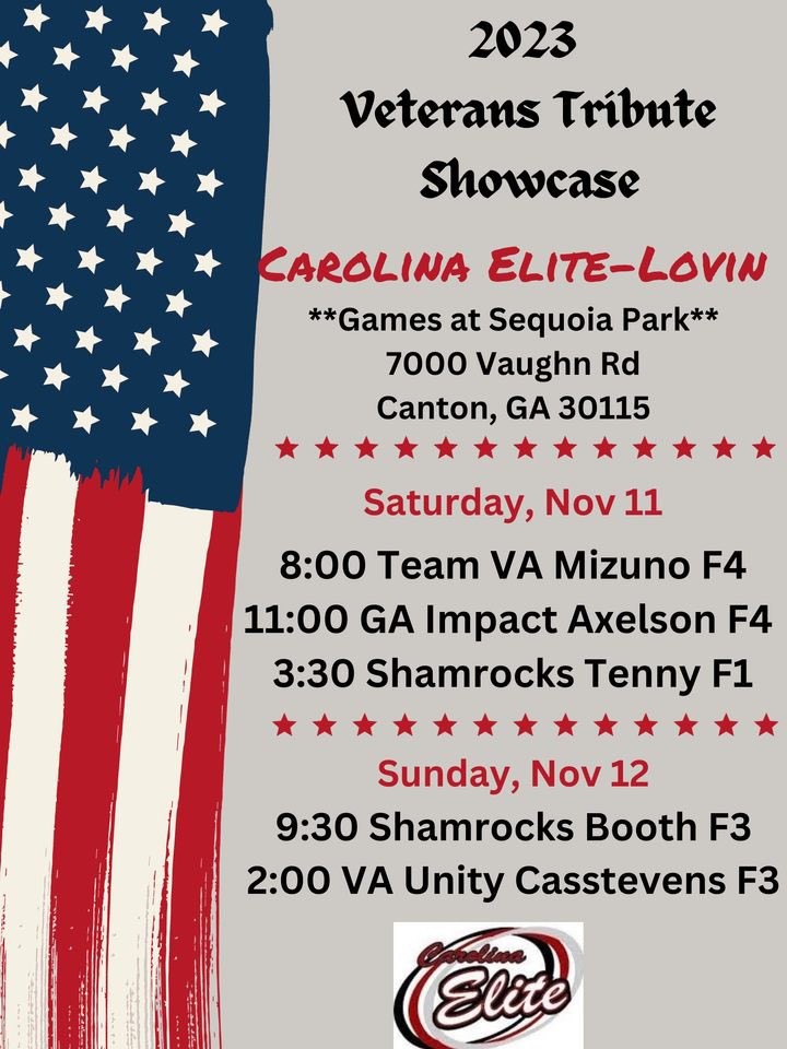 We wrap up our Fall Season this weekend at the Veterans Tribute in Georgia. Check us out at Sequoyah Park! 🥎 🇺🇸