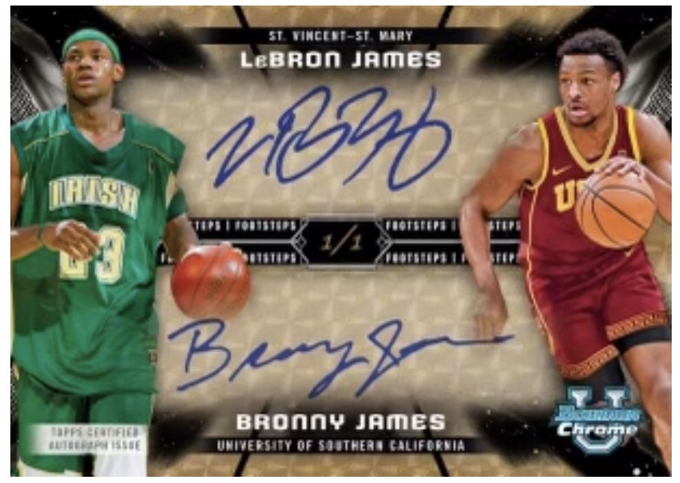 autographed lebron james card