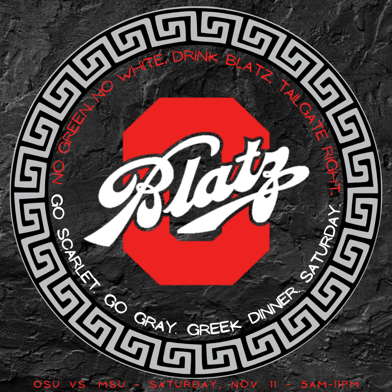 BlatzTailgate's tweet photo. ̶G̶o̶ ̶G̶r̶e̶e̶n̶.̶ 
G̶o̶ ̶W̶h̶i̶t̶e̶.̶ 
Eat Greek.
Sat Night.

Last tailgate of the year this Saturday...see you there. ✌️ https://t.co/lMSUbpuekR