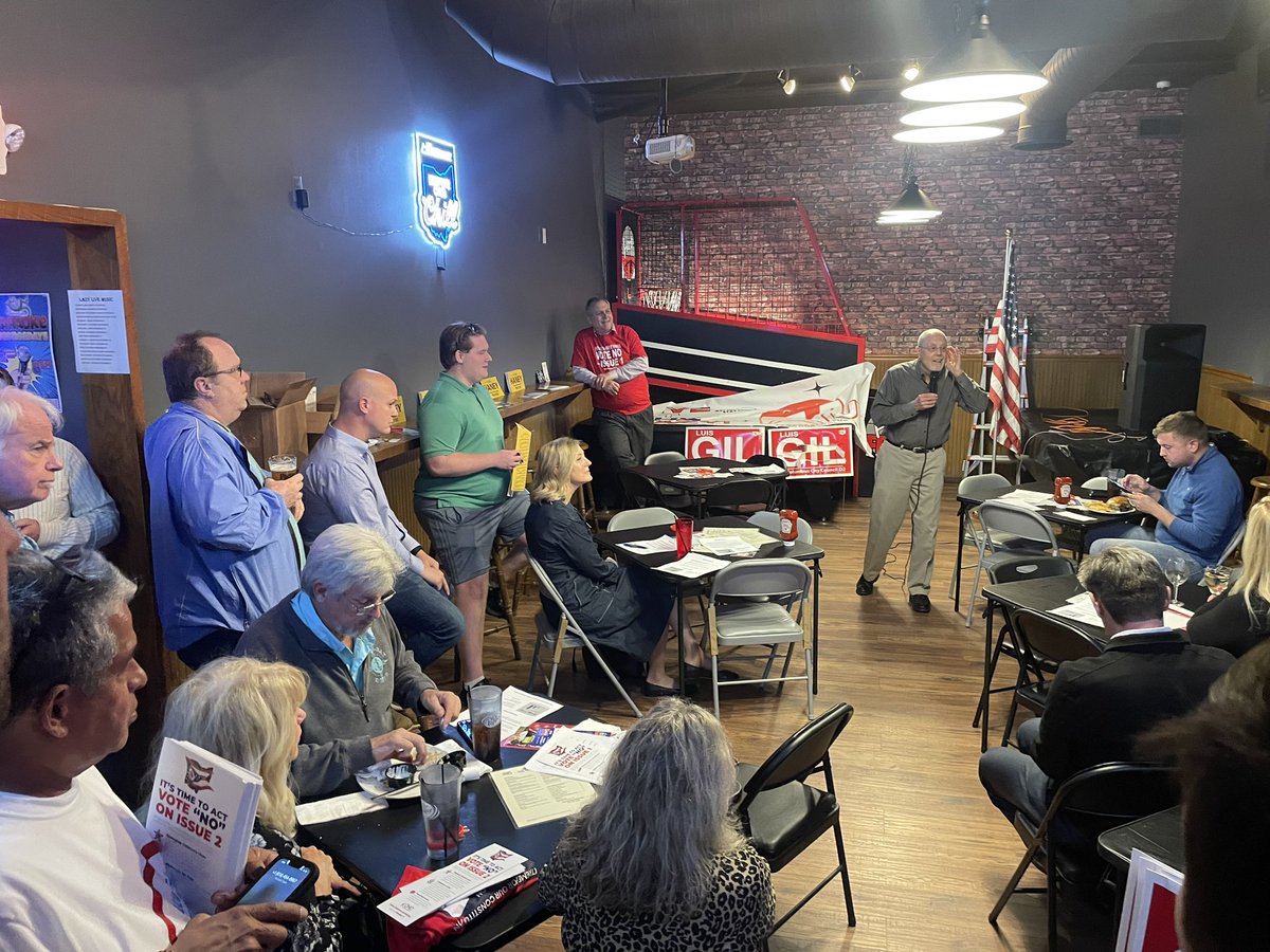 GabeGuidarini's tweet photo. Always a great time representing @tpaction at the weekly meetings of @CORCClubs!

The folks in Powell tonight are fired up and ready to #SaveTheTinyHumans by voting NO on Issue 1 tomorrow. https://t.co/t0QoK2YMXI