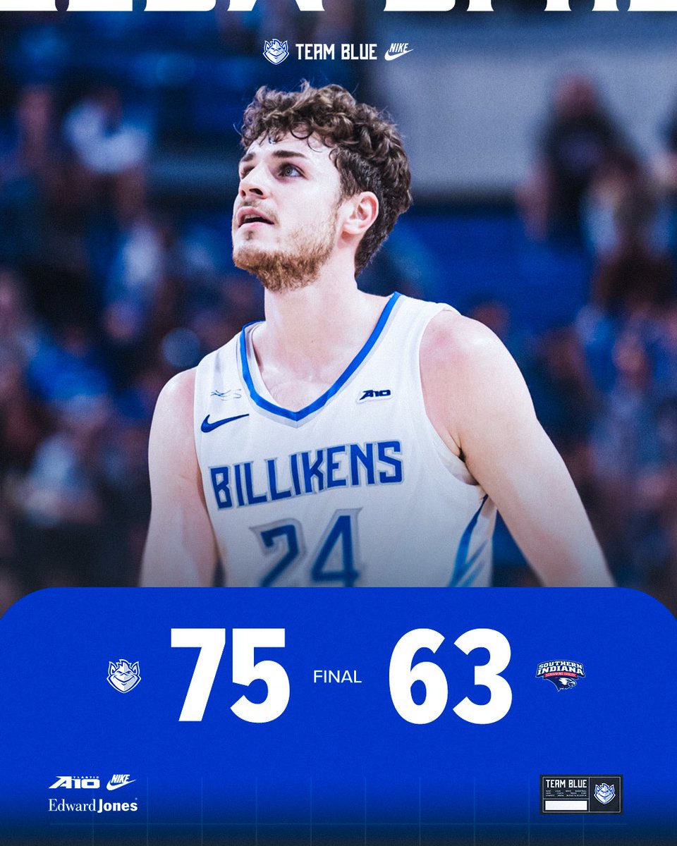 SaintLouisMBB's tweet image. GAME ONE. GAME WON.

#SLUBillikens x #TeamBlue