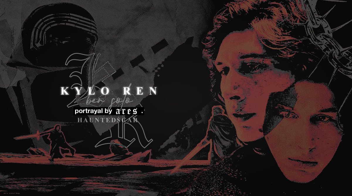 ⠀
⠀
⠀⠀”  LET the PAST DIE. KILL IT,
⠀⠀ㅤㅤif you have to. it’s the ONLY
⠀⠀WAY to become what you were
⠀⠀MEANT⠀⠀⠀⠀⠀TO⠀⠀⠀⠀⠀BE.
⠀
⠀⠀KYLO REN.⠀╱⠀ben solo.
⠀⠀portrayal by ARES/KYLO [ XXII ].
⠀ ⠀
⠀ ⠀