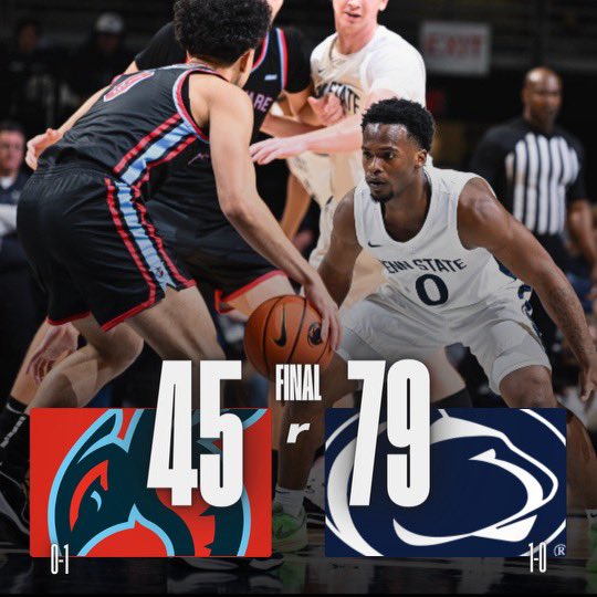 WhiteOutReport's tweet image. #PennState defeats #DelawareState on Monday night, 79-45.

👉 pennstate.rivals.com/news/kanye-cla…