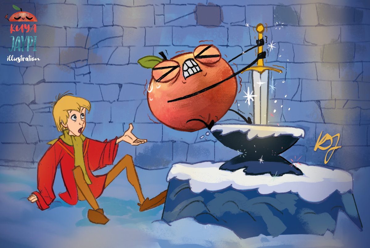 Thank you all for the positive response to my first Lorcana artwork! To show my gratitude, I painted this Parody: 'The Legend of the Peach and the Sword in the Stone.' with my Peach persona :D #Disney #DisneyLorcana #TGC