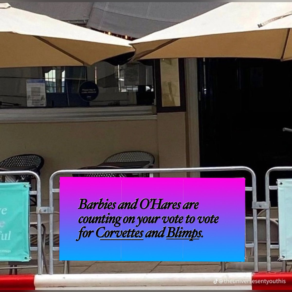 OBarbieMPSP's tweet photo. We are counting on your vote! For Blimps. For Corvettes. #VoteOBarbie
•••
On compte sur votre vote! Pour les Dirigeables. Pour les Corvettes. #votezOBarbie
https://t.co/Pgftvgj7ao https://t.co/UltvPwi7zK