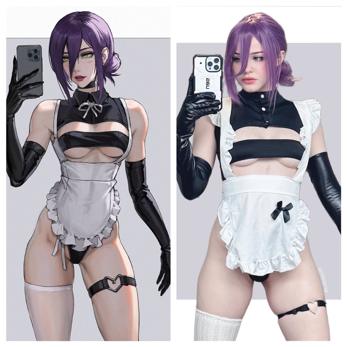 EmfoxPng's tweet photo. Reze Maid 

Art by @Kimsanlee6 https://t.co/LH9omP1wGr