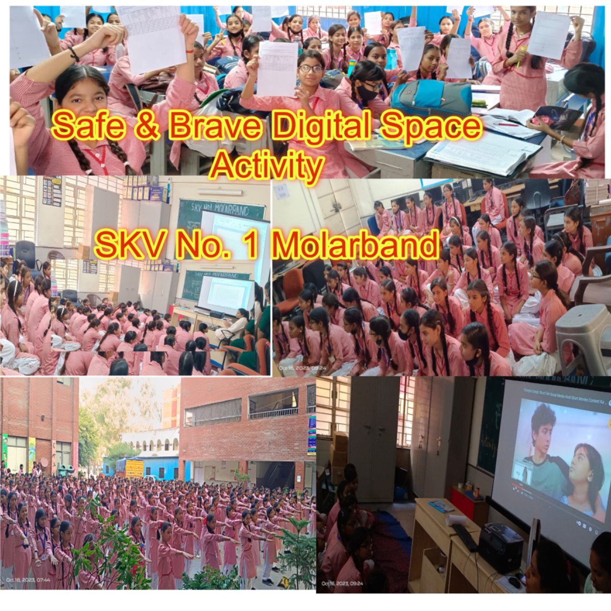 SMolarband's tweet photo. At SKV No.-1 Molarband (1925037) #Organised #safe_&_brave activities, students learn #digital_life struggles safe from online strangers, taking quiz, feedback, Building confidence, #knowledge_development, being #safe_online
@ArvindKejriwal
@AtishiAAP
@Dir_Education
@PbpandeyB https://t.co/1bieZPcnJc