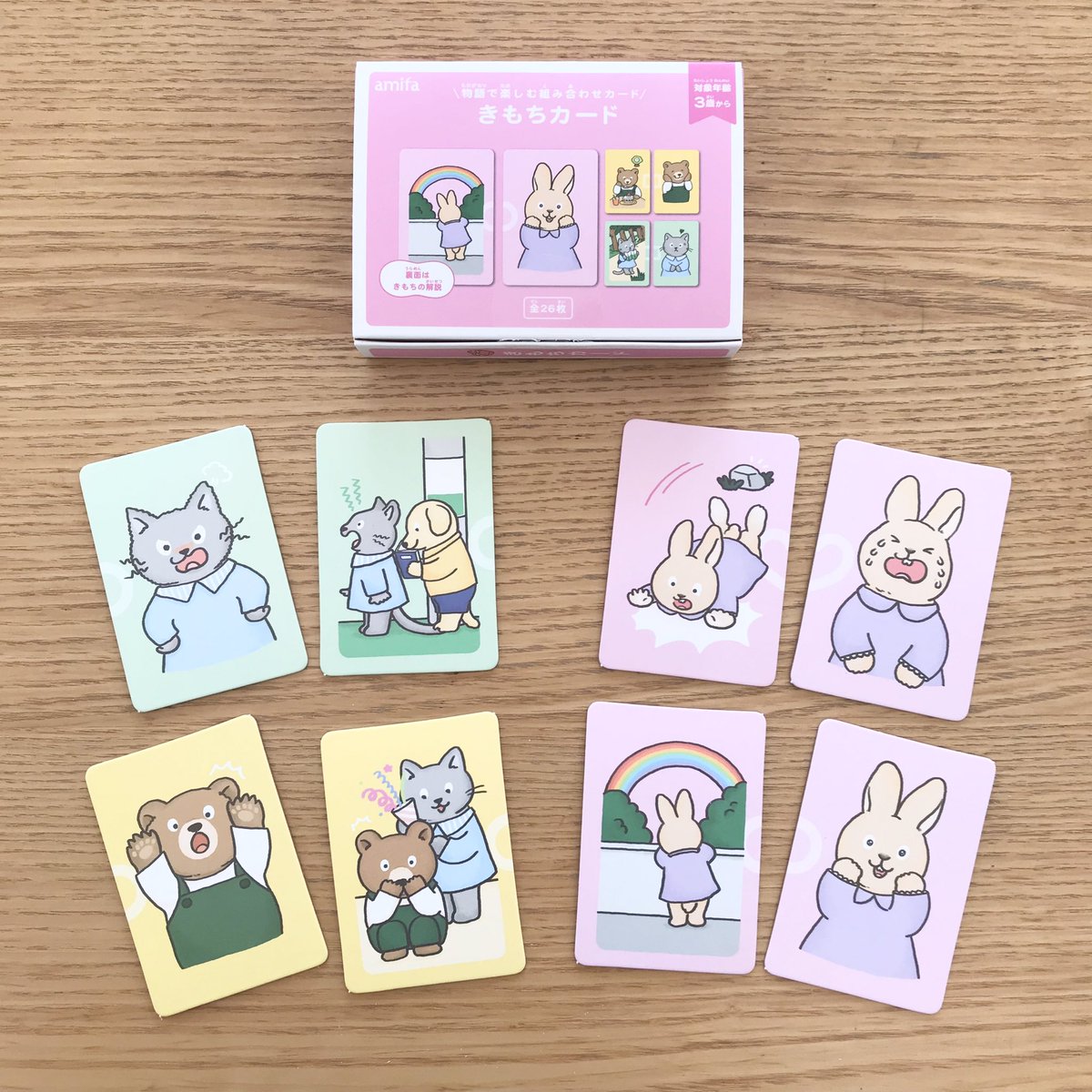 tenblo10's tweet photo. 【きもちのことば】

キャンドゥの新作「きもちカード」
表情を見て、どんな気持ちかな？とクイズにしても良いし、物語を作る練習にも使えます☺️ https://t.co/9ag5Ui15yn