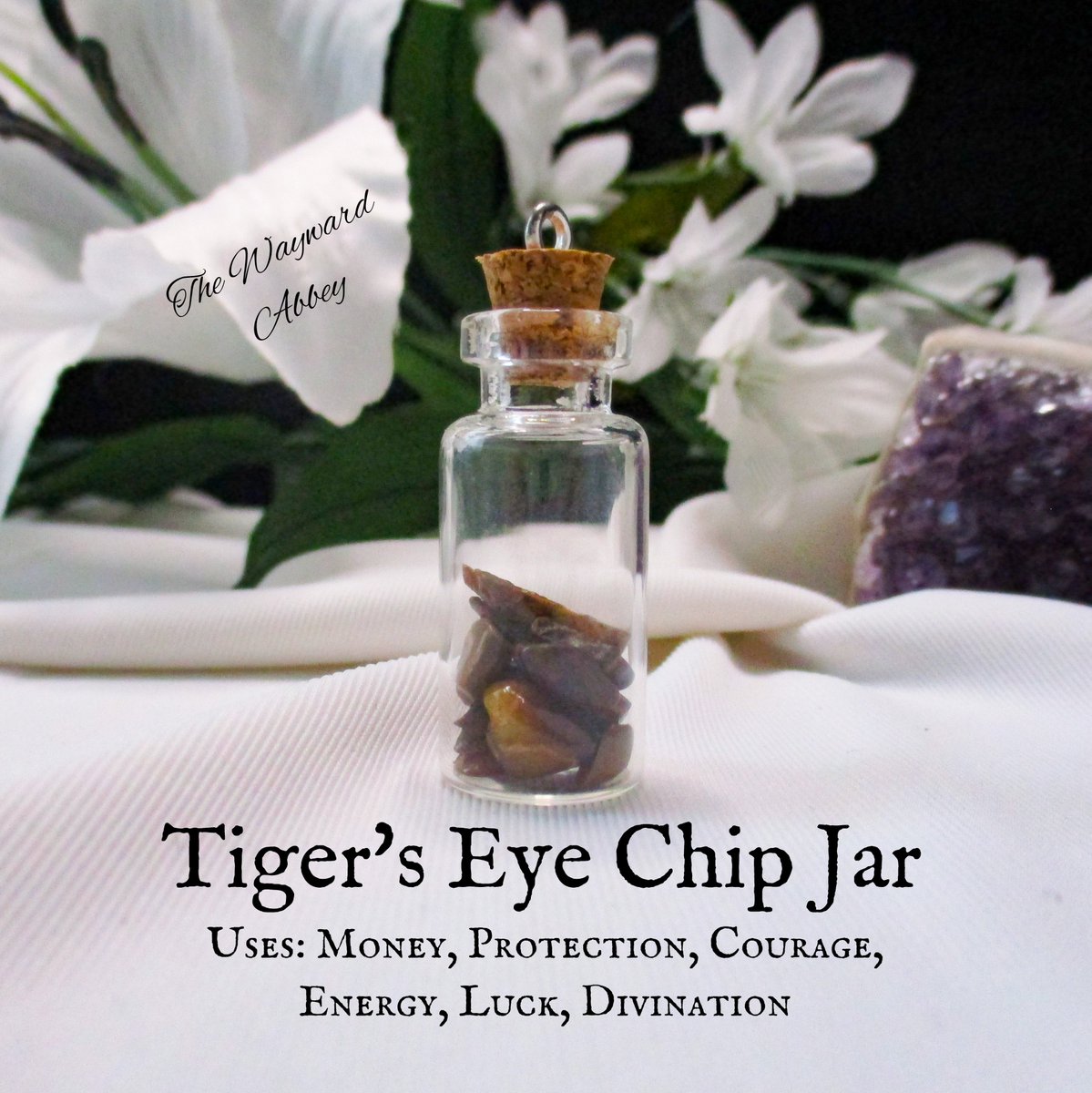 25% off today &amp; tomorrow, no code needed!

Tiger's Eye Chip Jar

Uses: Money, Protection, Courage, Energy, Luck, Divination

Simply stone chips in a 2mL glass jar. Comes with satin cord. Other stones available.

thewaywardabbeystore.etsy.com/listing/938784…

~Blessings~Courtney