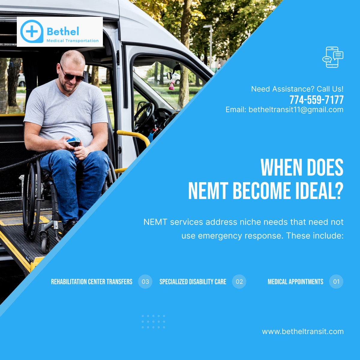 Some people still find it confusing whether to seek an ambulance or NEMT services. But perhaps the most telling indication is the severity of the patient's health situation. Learn more below.

#NEMTServices #MedicalTransportation #WorcesterMA