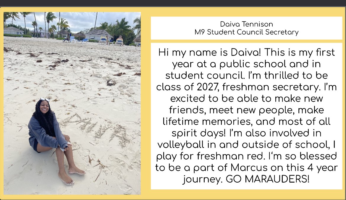 Get to know Daiva, your M9 StuCo. Secretary.