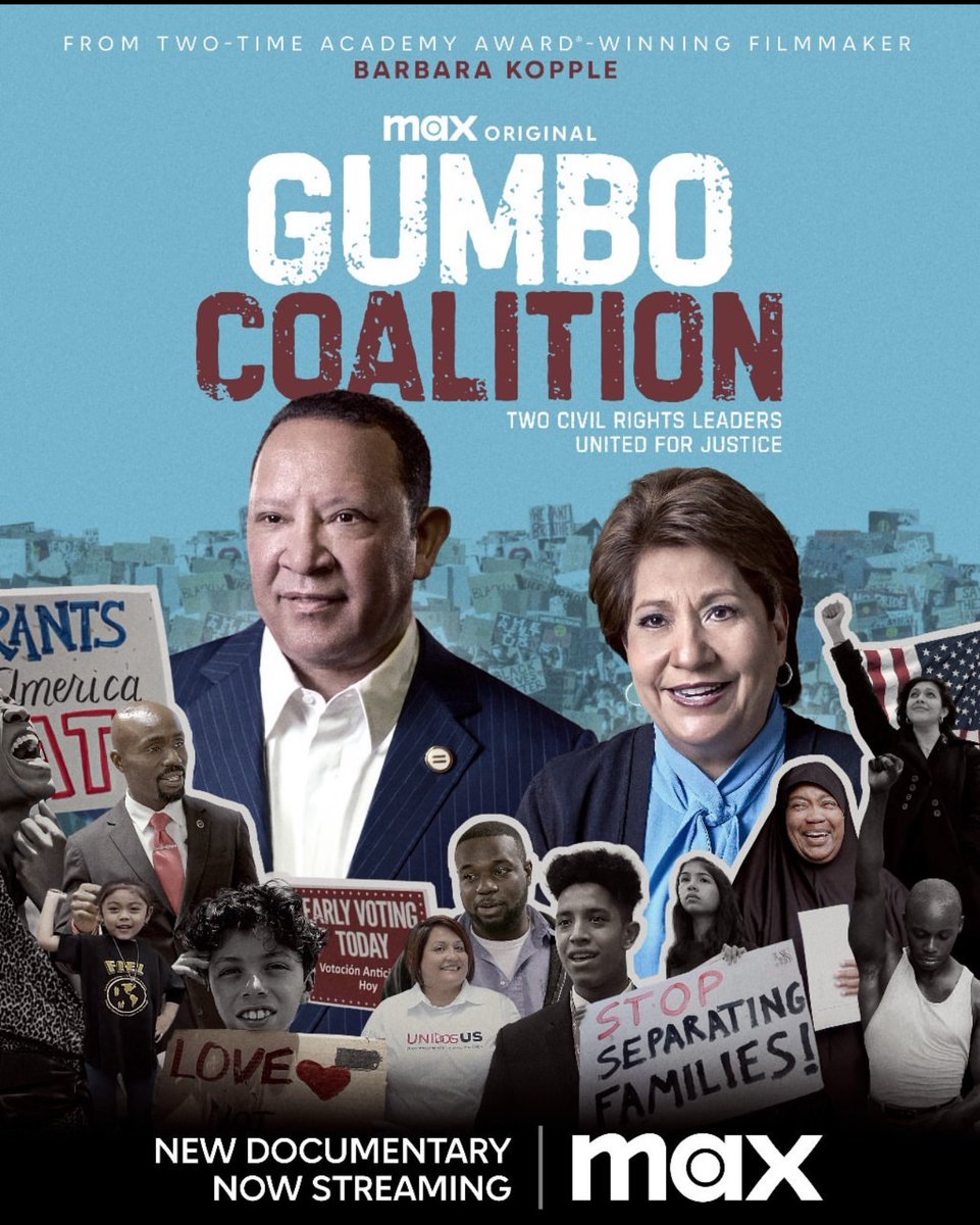 Just watched #GumboCoalition  featuring Civil Rights leaders @MARCMORIAL and @JMurguia_Unidos - powerful documentary. I encourage all to watch - @StreamOnMax