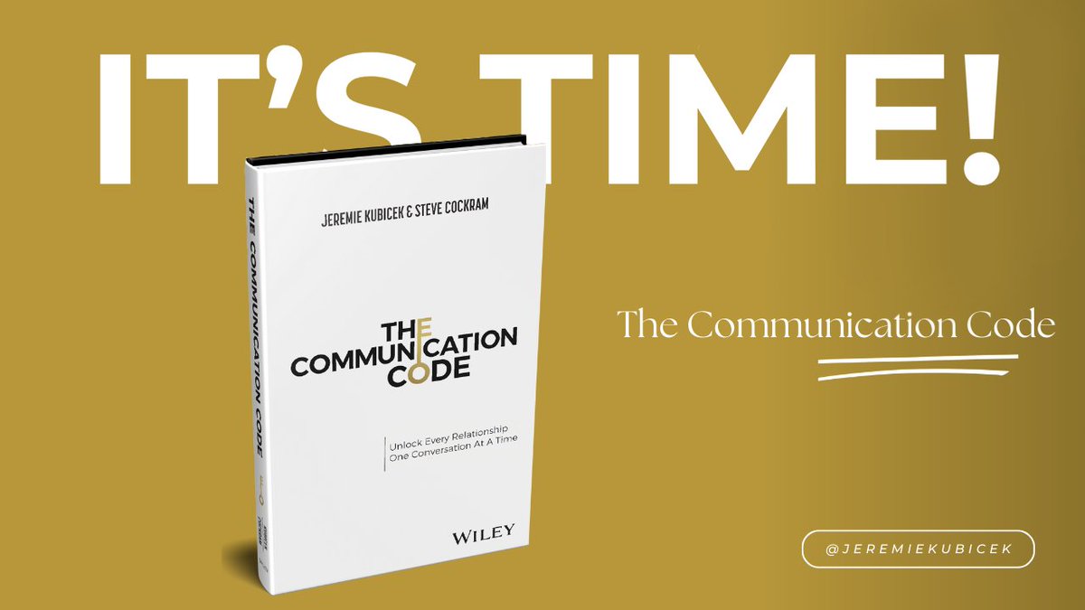 JeremieKubicek's tweet photo. It's here and we are so excited! #bookrelease #thecommunicationcode https://t.co/Q9RNFgVbgG