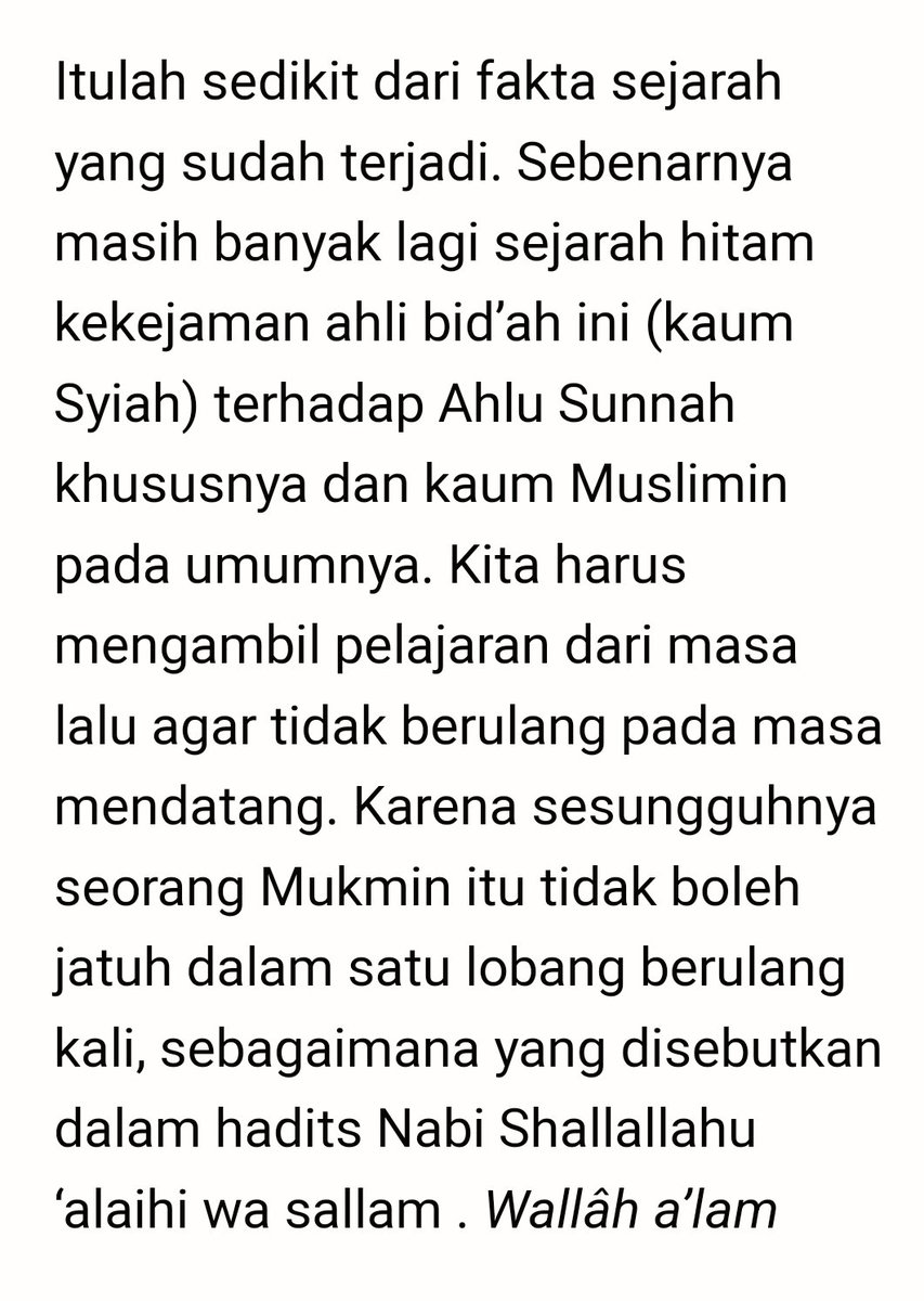 Just_Ab1's tweet photo. ❌Tidak Ada Kebaikan Pada #Syiah❌

Bicara aliran #Syiah, maka kita dapati rusaknya pemahaman agama #mereka.

Dari dulu sampai hari ini, #Syiah menarget #ahlussunnah sbg musuh abadi.

Penista istri2 Nabi &amp; para Sahabat tidaklah ada kebaikannya sama sekali!
https://t.co/fUrLBBO8lL https://t.co/jKlTX2RJtO