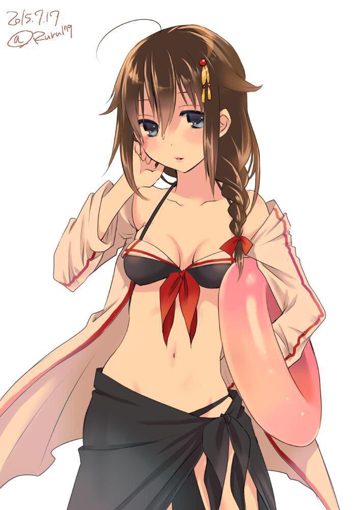 時雨(艦これ) ,時雨改二 「サイケイサイケイ #いいおなかの日」|藍川琉々📚次は5月横須賀時雨オンリーのイラスト