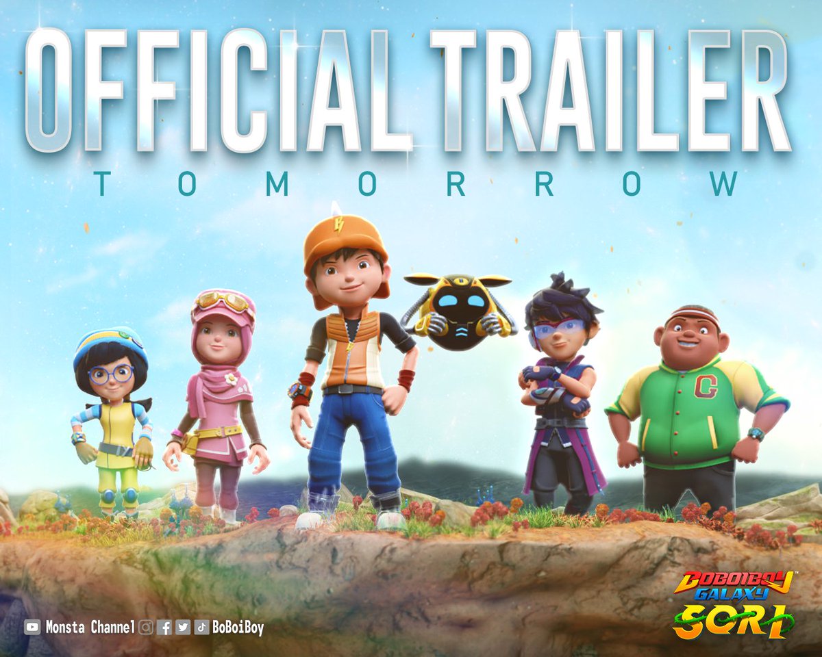 BoBoiBoy's tweet photo. #KembaliBeraksi ⚡️OFFICIAL TRAILER BoBoiBoy Galaxy Sori ESOK!
--
#BoBoiBoy #BG2 https://t.co/SKcFbRaFvc
