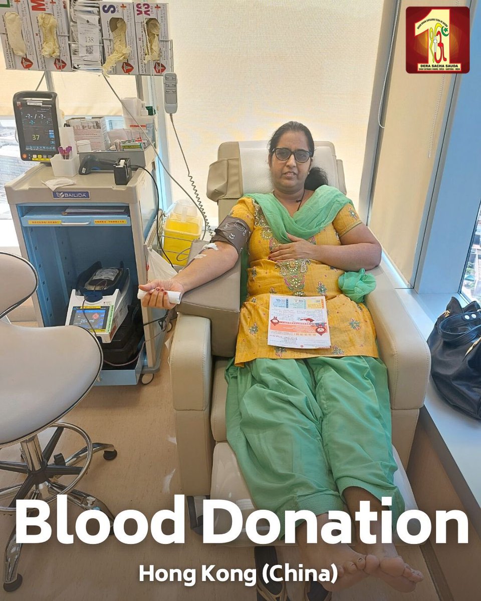 Inspiring acts of service in Hong Kong!! Dera Sacha Sauda volunteers have stepped up to donate🩸blood, offering a lifeline to patients in need. #DeraSachaSauda #BloodDonation #TrueBloodPump
